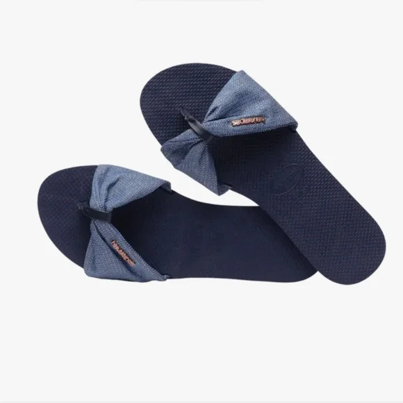 HAVAIANAS You St. Tropez Shine Sandals, Size 7/8 - Picture 2 of 8